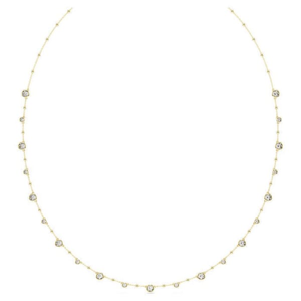 Swarovski collier Imber strandage Round cut, White, Gold-tone plated - 5680091